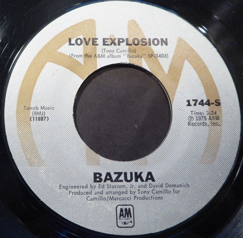 Tony Camillo's Bazuka : Love Explosion / Bazuka Limited (7", Single)