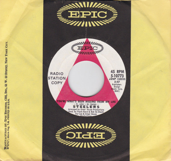 Steelers* : You're What's Been Missing From My Life (7", Single, Promo, Styrene, Pit)