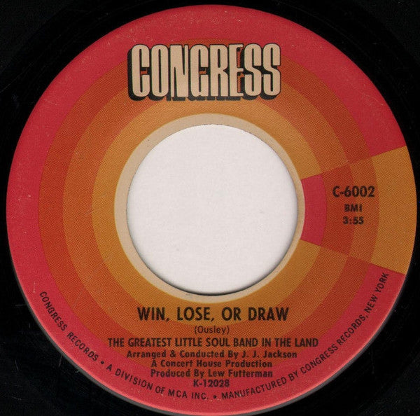 The Greatest Little Soul Band In The Land : Something For My People / Win, Lose, Or Draw (7")