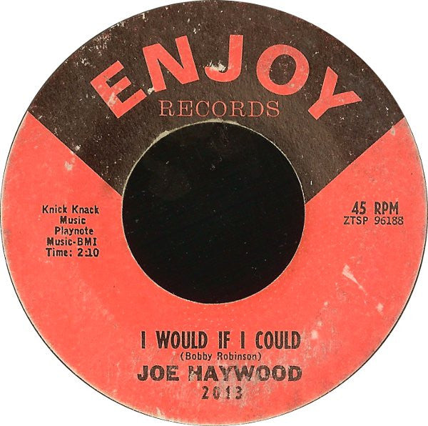 Joe Haywood : Warm And Tender Love / I Would If I Could (7", Single, Styrene)