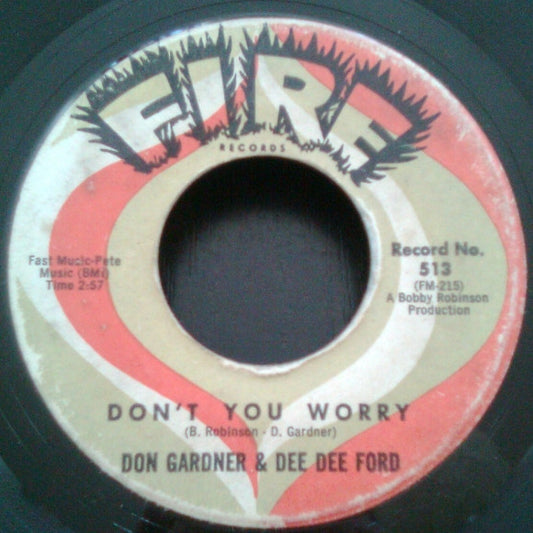 Don Gardner & Dee Dee Ford : Don't You Worry / I'm Coming Home To Stay (7", Single)
