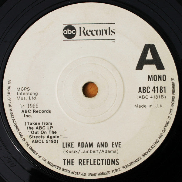 August & Deneen / The Reflections (2) : We Go Together / Like Adam And Eve (7", Single, Mono)
