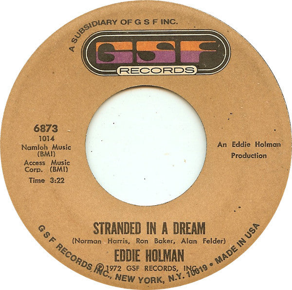 Eddie Holman : My Mind Keeps Telling Me (That I Really Love You, Girl) / Stranded In A Dream (7")