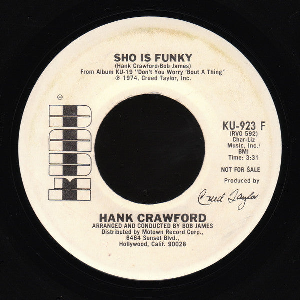 Hank Crawford : Sho Is Funky (7", Promo)