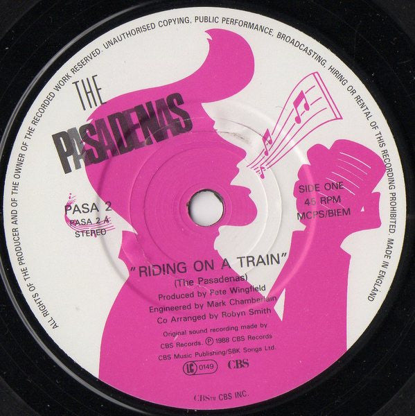 The Pasadenas : Riding On A Train (7", Single)