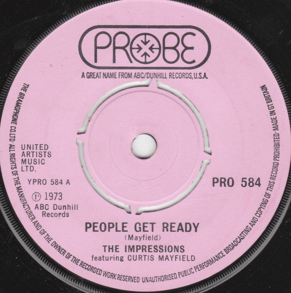 The Impressions : People Get Ready / We're Rolling On (7")