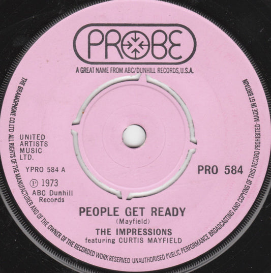 The Impressions : People Get Ready / We're Rolling On (7")