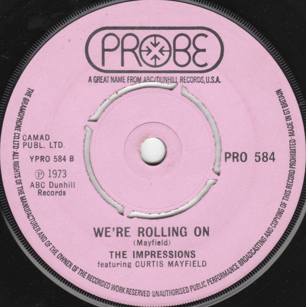 The Impressions : People Get Ready / We're Rolling On (7")