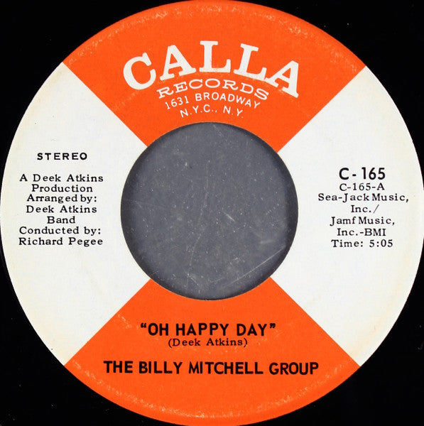 The Billy Mitchell Group : Oh Happy Day (7", Roc)