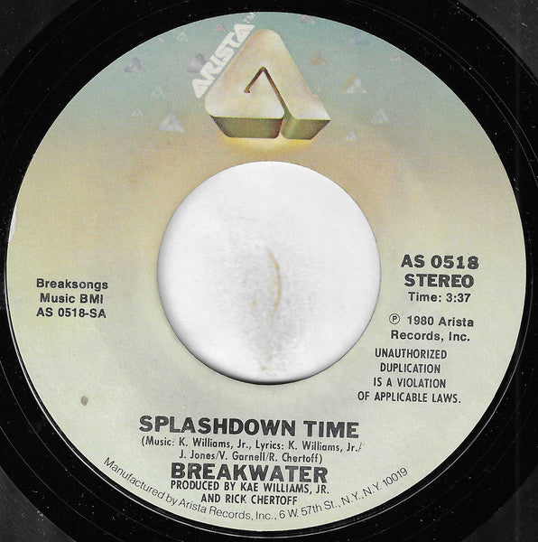 Breakwater : Splashdown Time (7", Styrene, Ter)