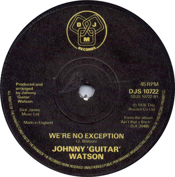 Johnny 'Guitar' Watson* : Superman Lover (7")