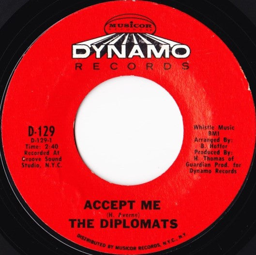 The Diplomats (2) : Accept Me / Your Love Is A Shelter (7")