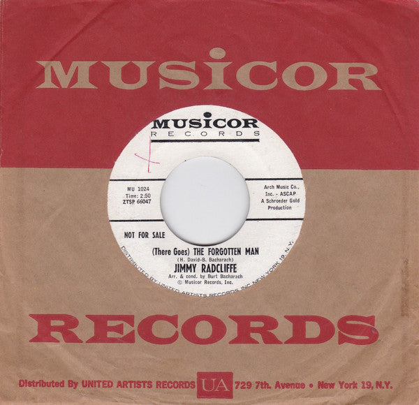 Jimmy Radcliffe : (There Goes) The Forgotten Man / An Awful Lot Of Cryin' (7", Promo, Styrene)