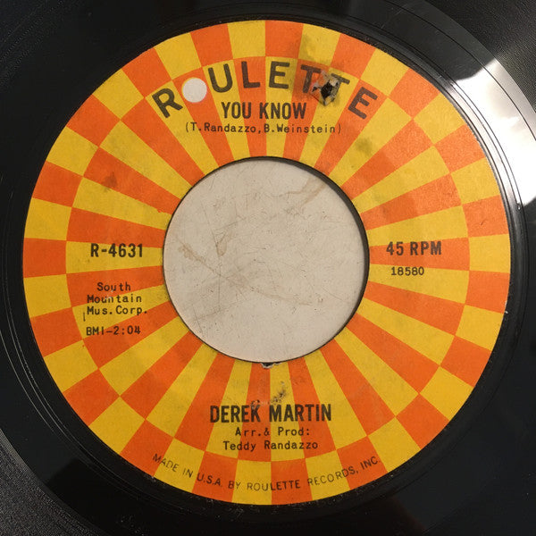 Derek Martin : You Better Go / You Know (7", Single)