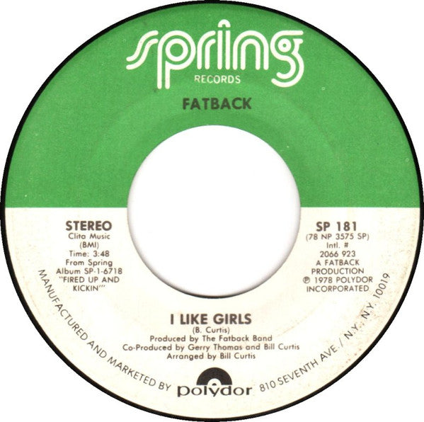 The Fatback Band : Get Out On The Dance Floor / I Like Girls (7", Single)