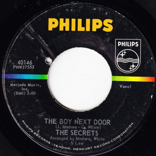 The Secrets (9) : The Boy Next Door (7", Styrene)