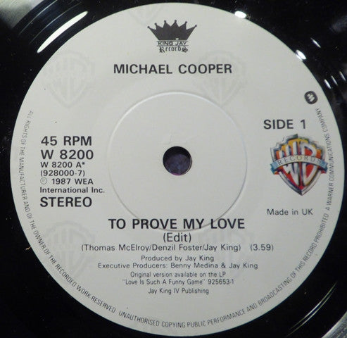 Michael Cooper : To Prove My Love (7", Single)