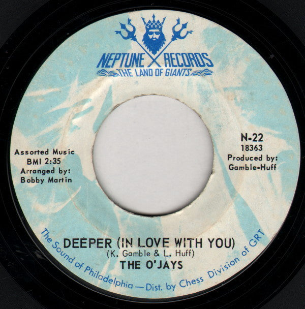 The O'Jays : Deeper (In Love With You) / I've Got The Groove (7")