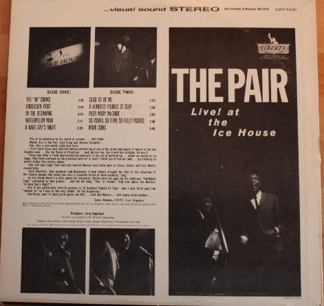 The Pair Extraordinaire : Live! At The Ice House (LP, Ind)