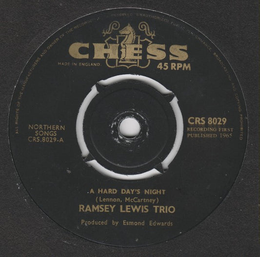 The Ramsey Lewis Trio : A Hard Day's Night (7", Single, Pre)