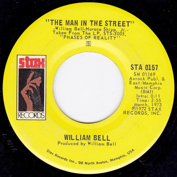 William Bell : The Man In The Street (7")