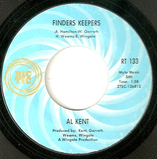 Al Kent (2), Al Kent Orchestra : Finders Keepers / Ooh! Pretty Lady (7", Single, Mono, Styrene, Pit)