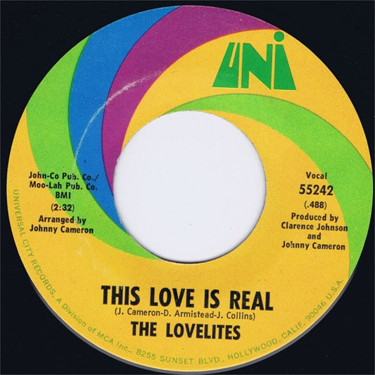 The Lovelites : This Love Is Real / Oh My Love (7")
