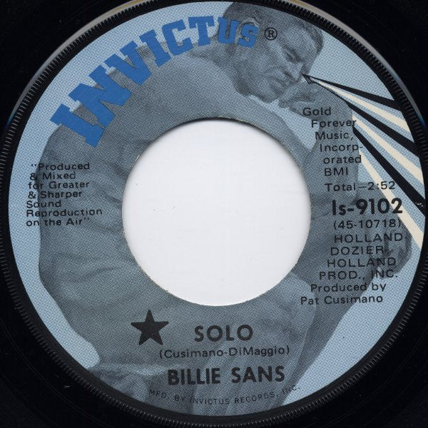 Billie Sans* : Solo (7", Los)