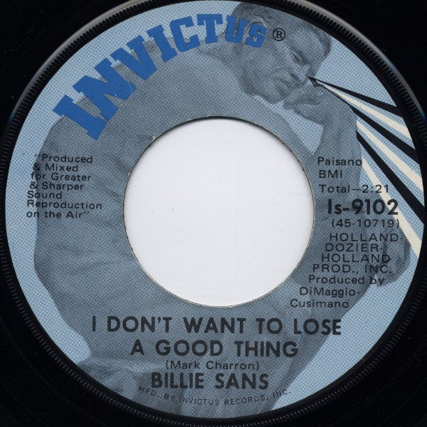 Billie Sans* : Solo (7", Los)