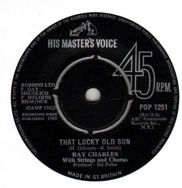 Ray Charles : That Lucky Old Sun / Mississippi Mud (7")