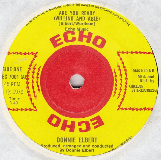 Donnie Elbert : Are You Ready (Willing And Able) (7")