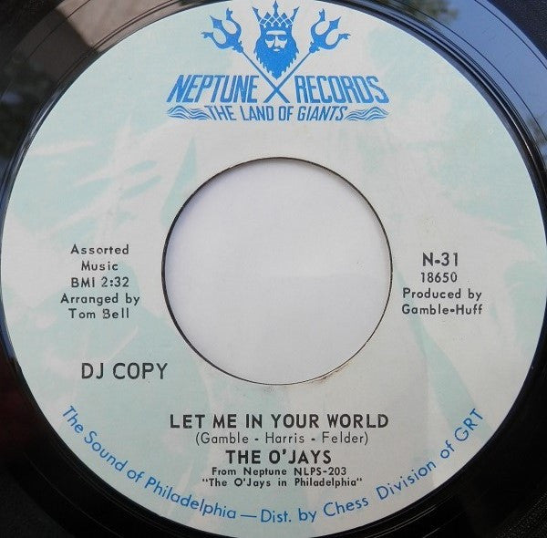 The O'Jays : Looky Looky (Look At Me Girl) / Let Me In Your World (7", Promo, Styrene)