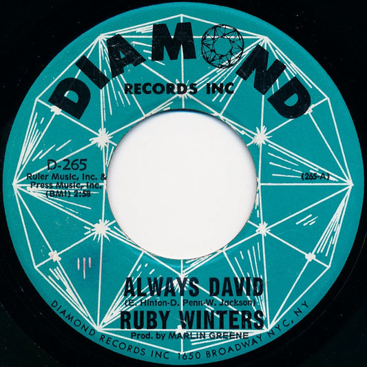 Ruby Winters : Always David / We're Living To Give (To Give To Each Other) (7", Single)