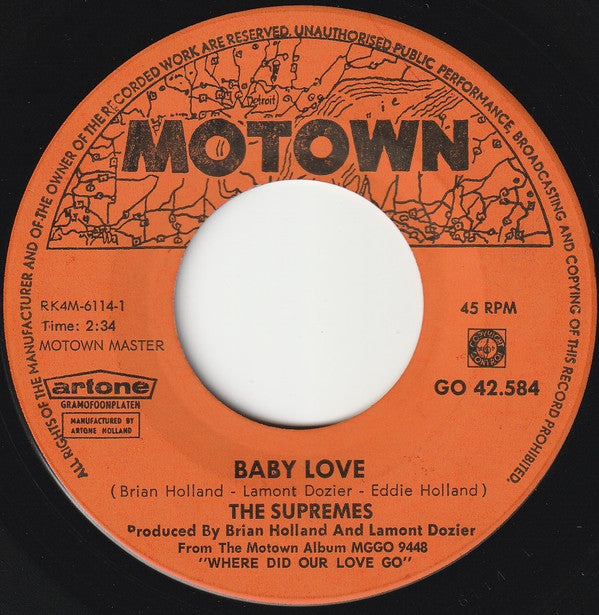 The Supremes : Baby Love (7", Single, Mono)