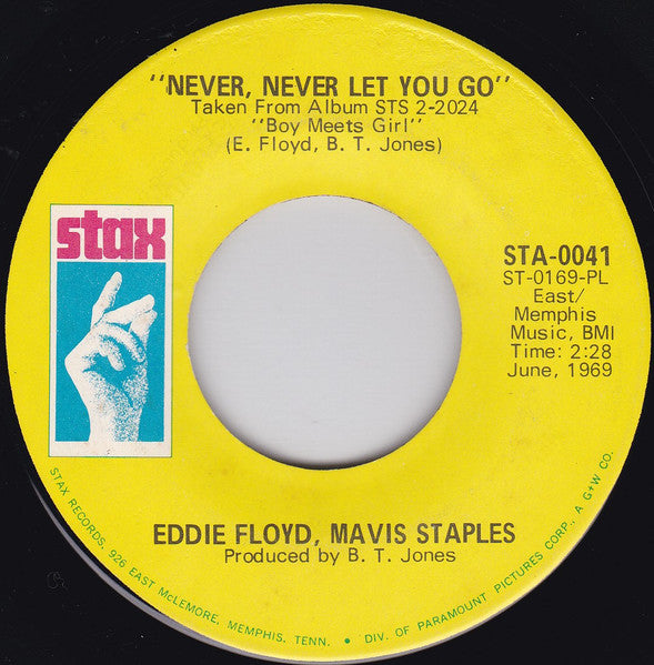 Eddie Floyd, Mavis Staples : Never, Never Let You Go (7", Single, PL)