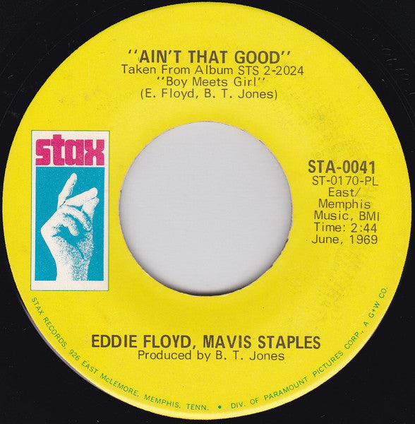 Eddie Floyd, Mavis Staples : Never, Never Let You Go (7", Single, PL)