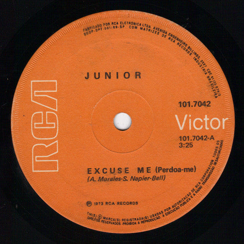 Junior (54) : Excuse Me = Perdoa-me (7", Single)