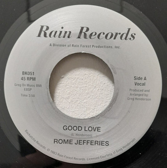 Rome Jefferies : Good Love (7")