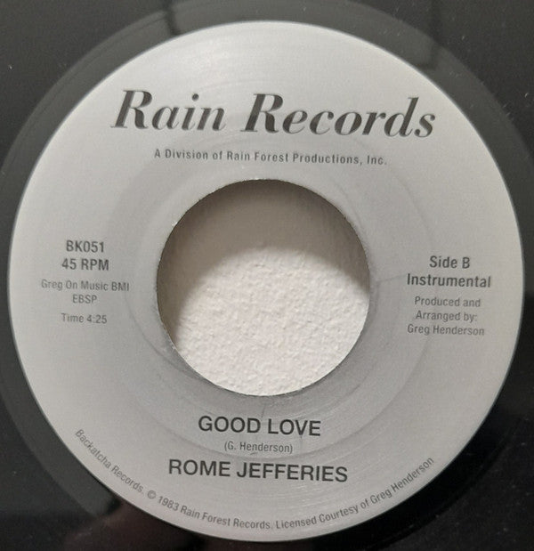 Rome Jefferies : Good Love (7")