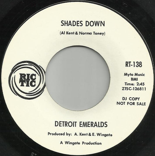 Detroit Emeralds : Shades Down / Ode To Billy Joe (7", Single, Mono, Promo, Styrene, Ter)