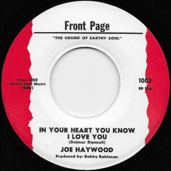 Joe Haywood : In Your Heart You Know I Love You / I Cross My Heart ( And Hope To Die) (7", Single)