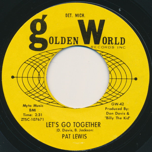 Pat Lewis : Can't Shake It Loose / Let's Go Together (7", Styrene)