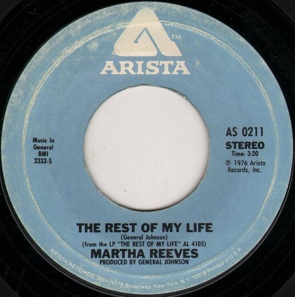 Martha Reeves : The Rest Of My Life / Thank You (7")