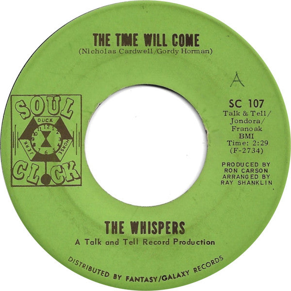 The Whispers : The Time Will Come / Flying High (7", Mono, Roc)
