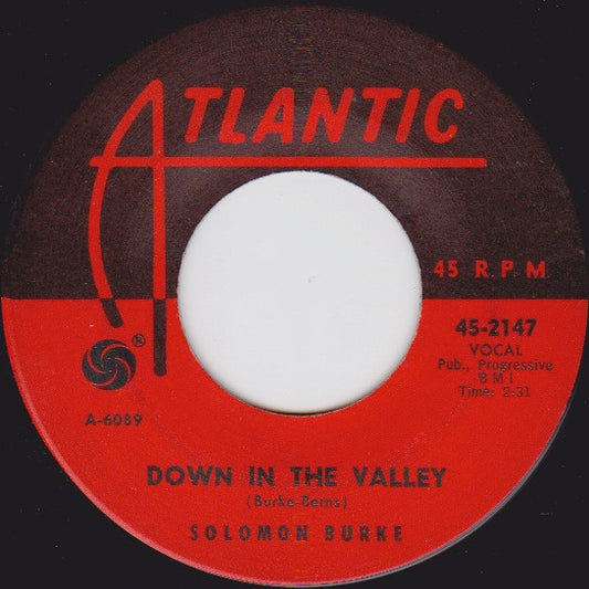 Solomon Burke : Down In The Valley / I'm Hanging Up My Heart For You (7")