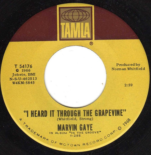 Marvin Gaye : I Heard It Through The Grapevine / You're What's Happening (In The World Today) (7", Single)