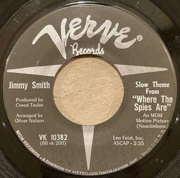 Jimmy Smith : Theme From "Where The Spies Are" (7", Single)