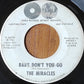 The Miracles : Come On Do The Jerk / Baby Don't You Go (7", Promo)