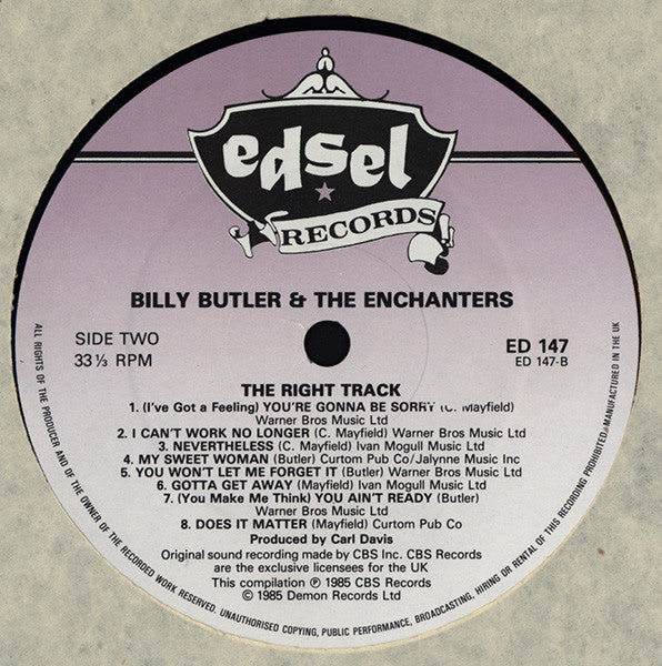 Billy Butler & The Chanters : The Right Track (LP, Comp)