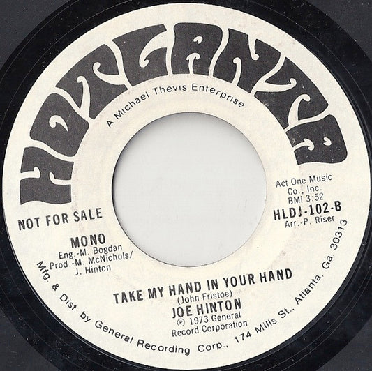 Joe Hinton : Take My Hand In Your Hand (7", Single, Promo)